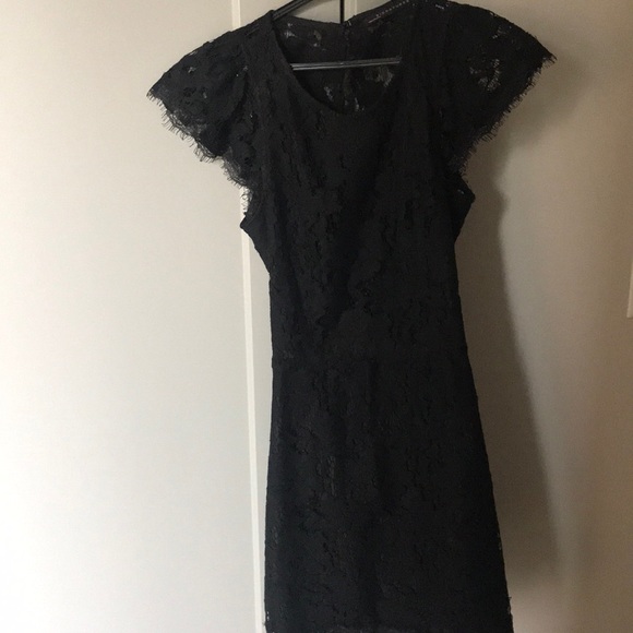Signature8 black open back lace mini dress - Picture 1 of 4